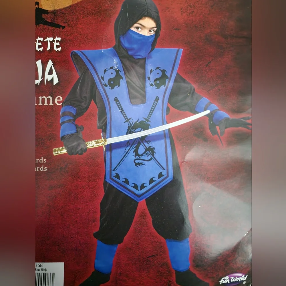🥷Boys Size S 4/6 7pcs Ninja Halloween Costume 🥷 - Picture 2 of 5